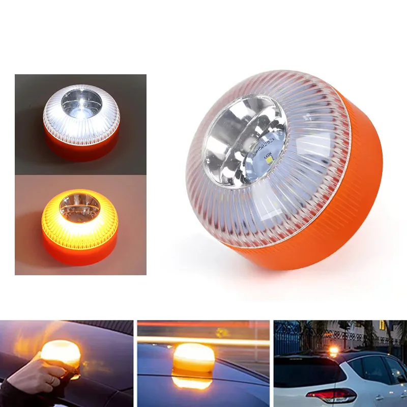 Car Emergency Light V16 Flash Lights Magnetic Induction Road Accident Lamp Beacon Safety Accessory Auto Warning Signal Lamps