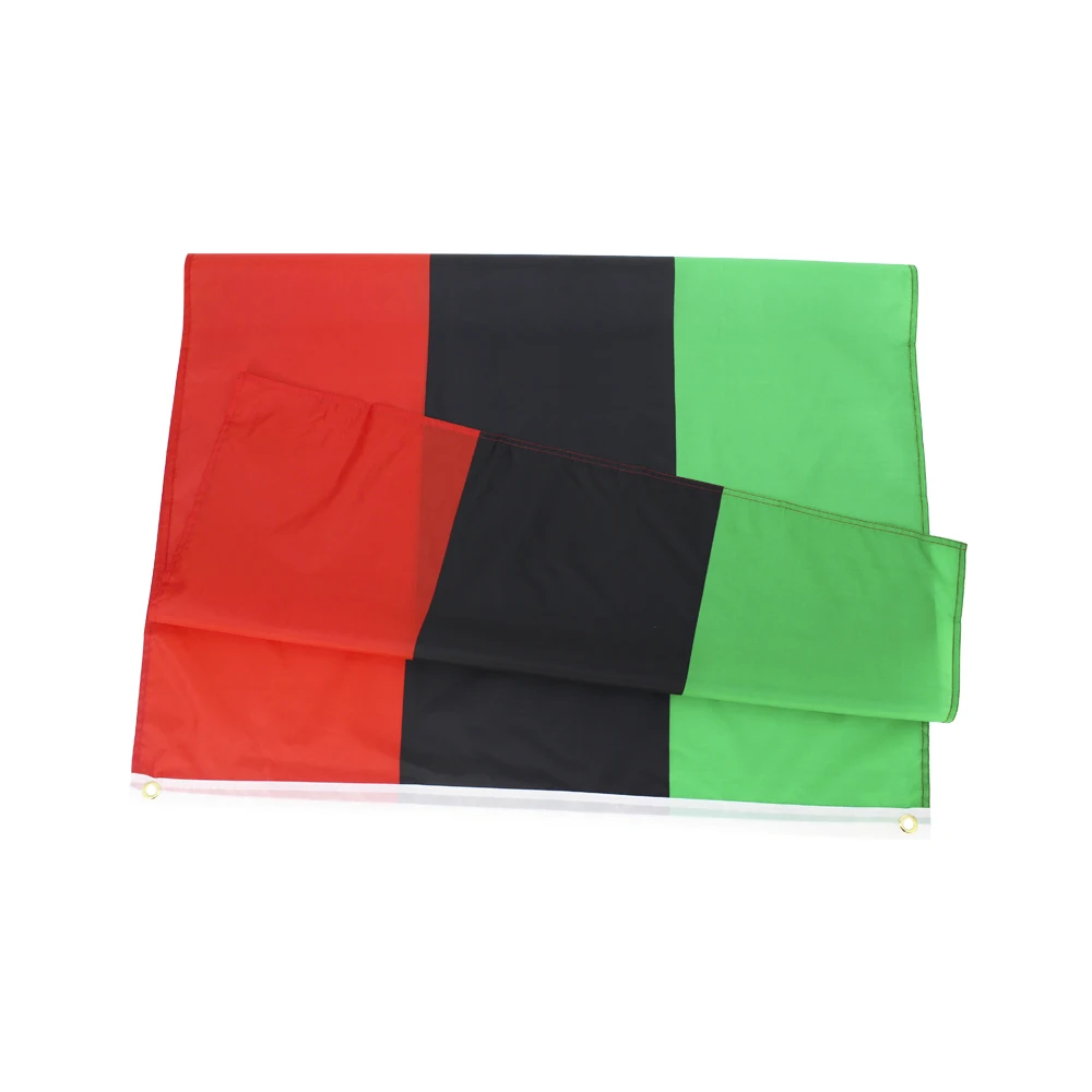 3x5 FT  Sewn Stripes UNIA Black Liberation Flags Juneteenth Red Black Green Stripes Brass Grommets and Afro American Flags