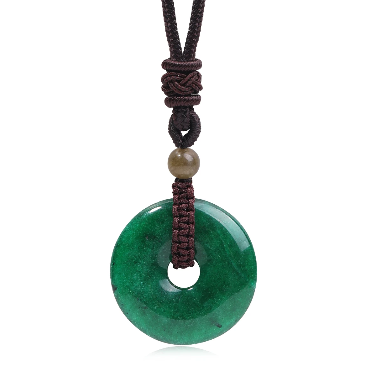 Men's Natural Gemstone Necklace Pendant, Adjustable