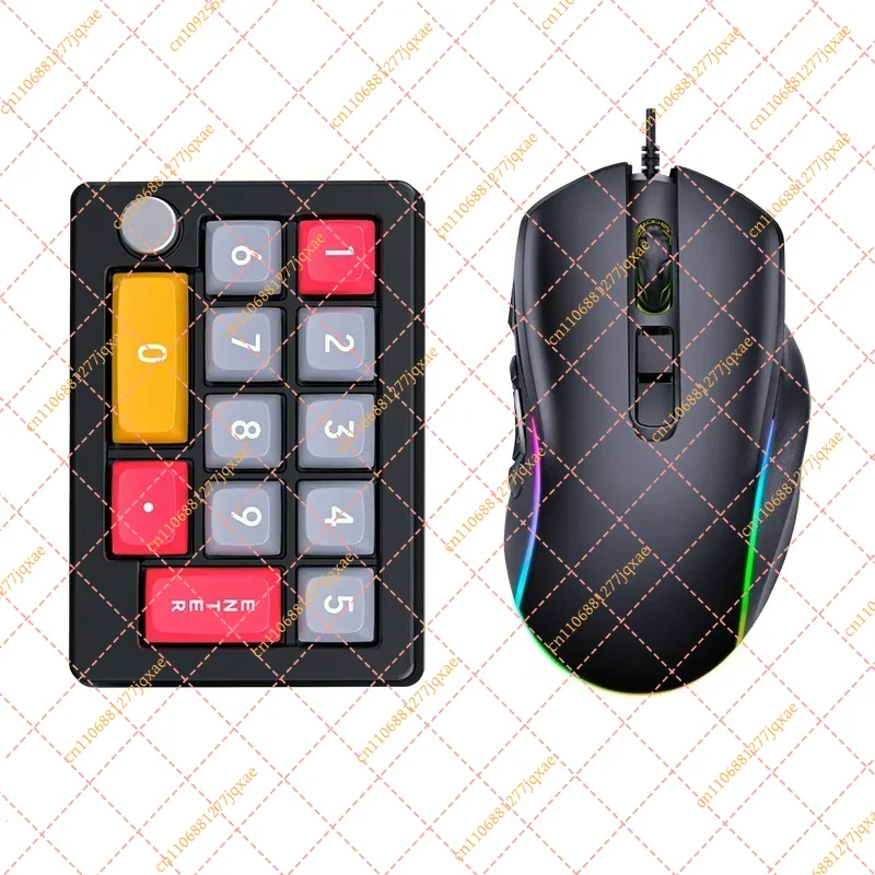 Hot-Swappable Mechanical Gaming Keyboard, Wired RGB Colorful Design with Control Knob