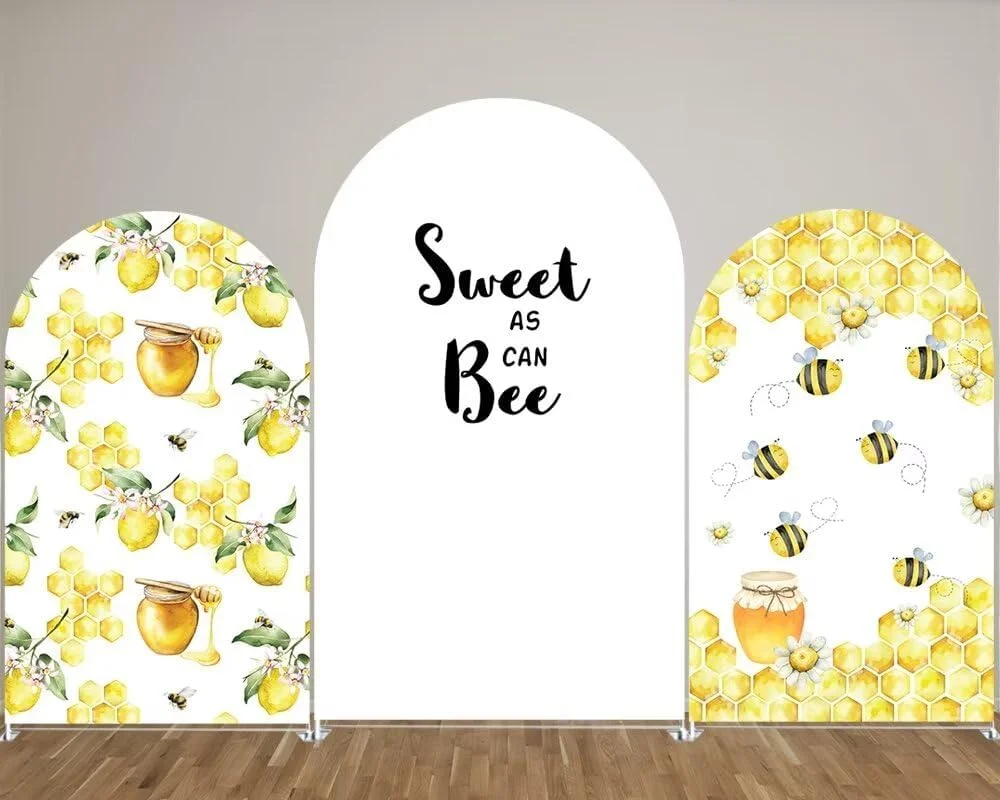 

Эластичные чехлы для арки медоносных пчел для украшения дня рождения, сотовый горшок, арочная подставка, чехол для детского душа, реквизит