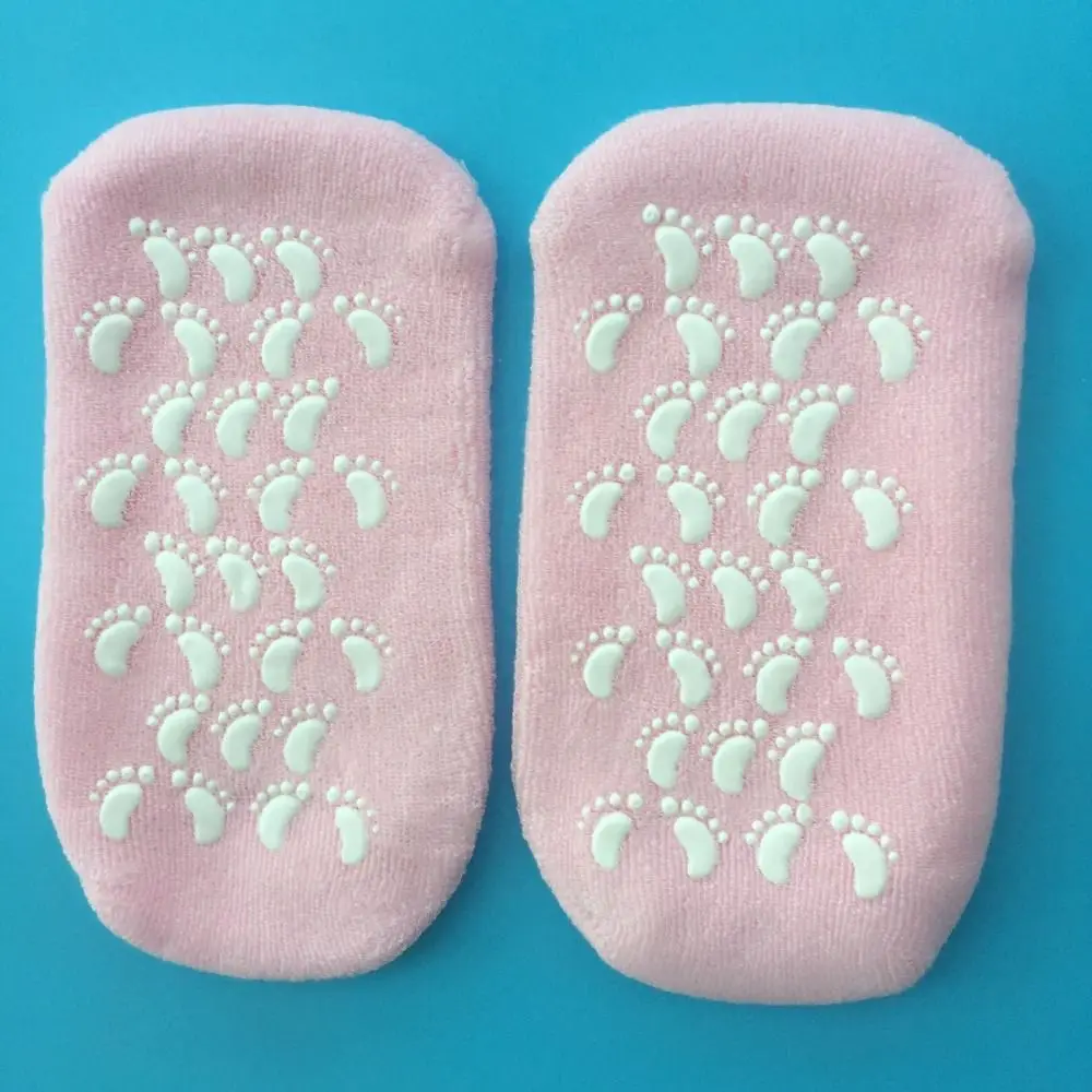 1 paar (2 stücke) wiederverwendbare Silikon Haut Schutz Reparatur Fußpflege Spa Feuchtigkeitsspendende Gel Socken Weiche Haut Socke Pediküre Harte Ferse