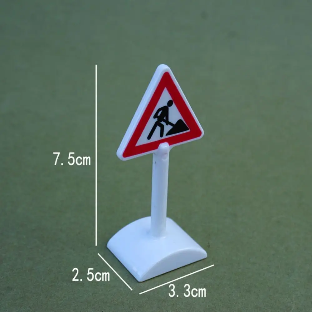 Road Block Dollhouse Speed Limit Sign Model Toy Miniature Simulation City Road Signs Mini Durable Mini Traffic Road Signs