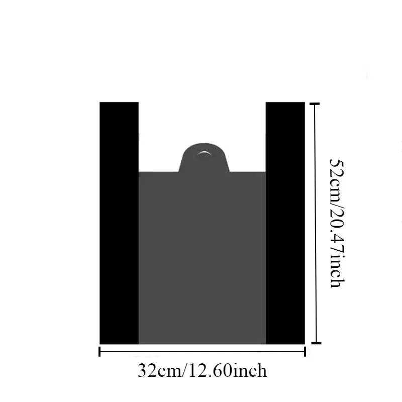 50/100PCS Black Vest Bags Disposable Garbage Bags Handheld Kitchen Bedroom Toilet Storage Protect Privacy Plastic Waste Bags