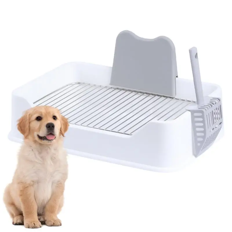 Dog Potty Tray Puppy Litter Box Toilet Tray Indoor Wee Training Doggie Toilet Potty Trainer Puppy Pee Pad Holder Litter Bedding