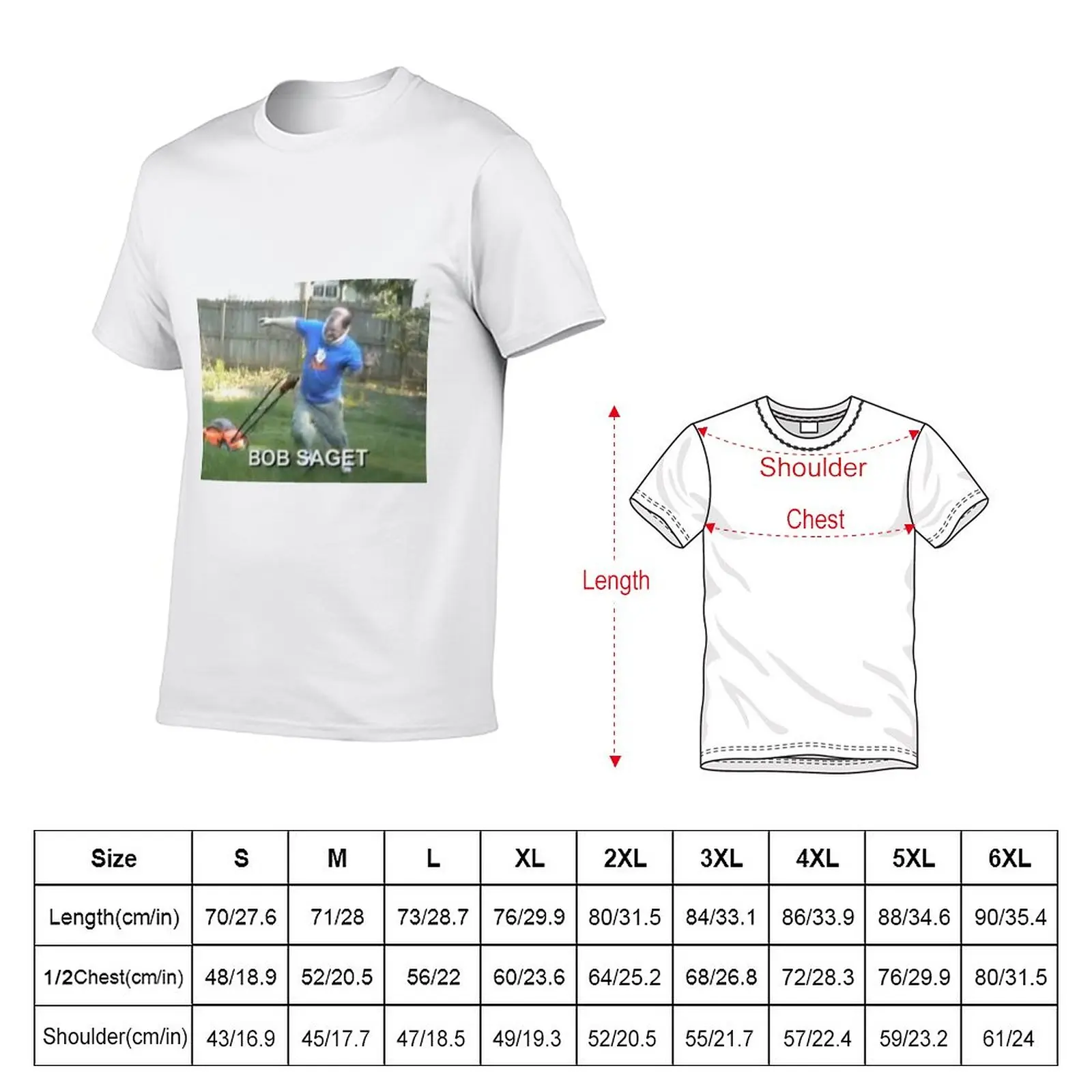 New BOB SAGET (Tourettes Guy) mowing lawn T-Shirt man clothes summer clothes Blouse graphic t shirts mens plain t shirts