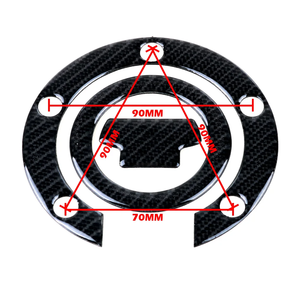 For YAMAHA MT07 MT09 R6 R1 FZ09 Motorcycle Fuel Cap Cover Decal Sticker 3D Carbon Look