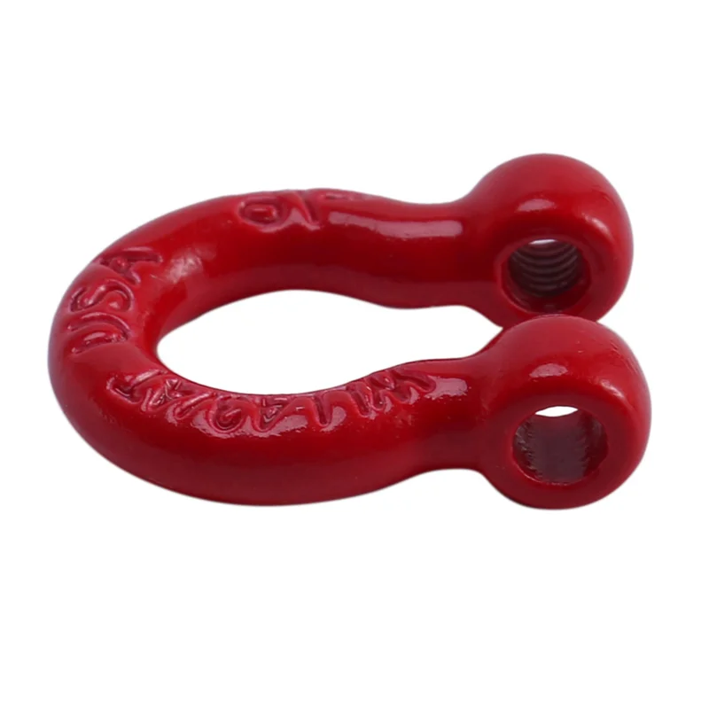 A49K-16Pcs المصد المعدني الأحمر D-حلقة سحب هوك ل 1/10 RC الزاحف سيارة Traxxas TRX-4 محوري SCX10 90046 D90