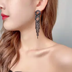 Silver Chandelier Rhinestone Earrings Dangling Aretes Plateados Elegantes Crystal Chandelier Earrings Glinda Earrings for Women