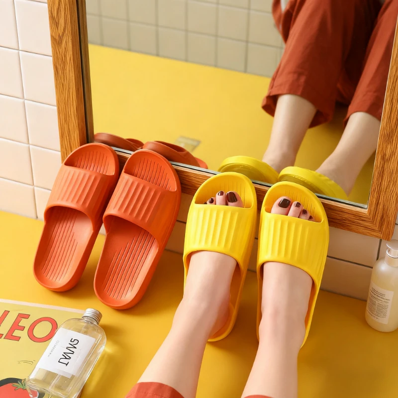 

Домашние тапочки, домашняя нескользящая обувь для ванной комнаты, резина EVA, легкий, без запаха, унисекс, износостойкий, экологически чистый материал