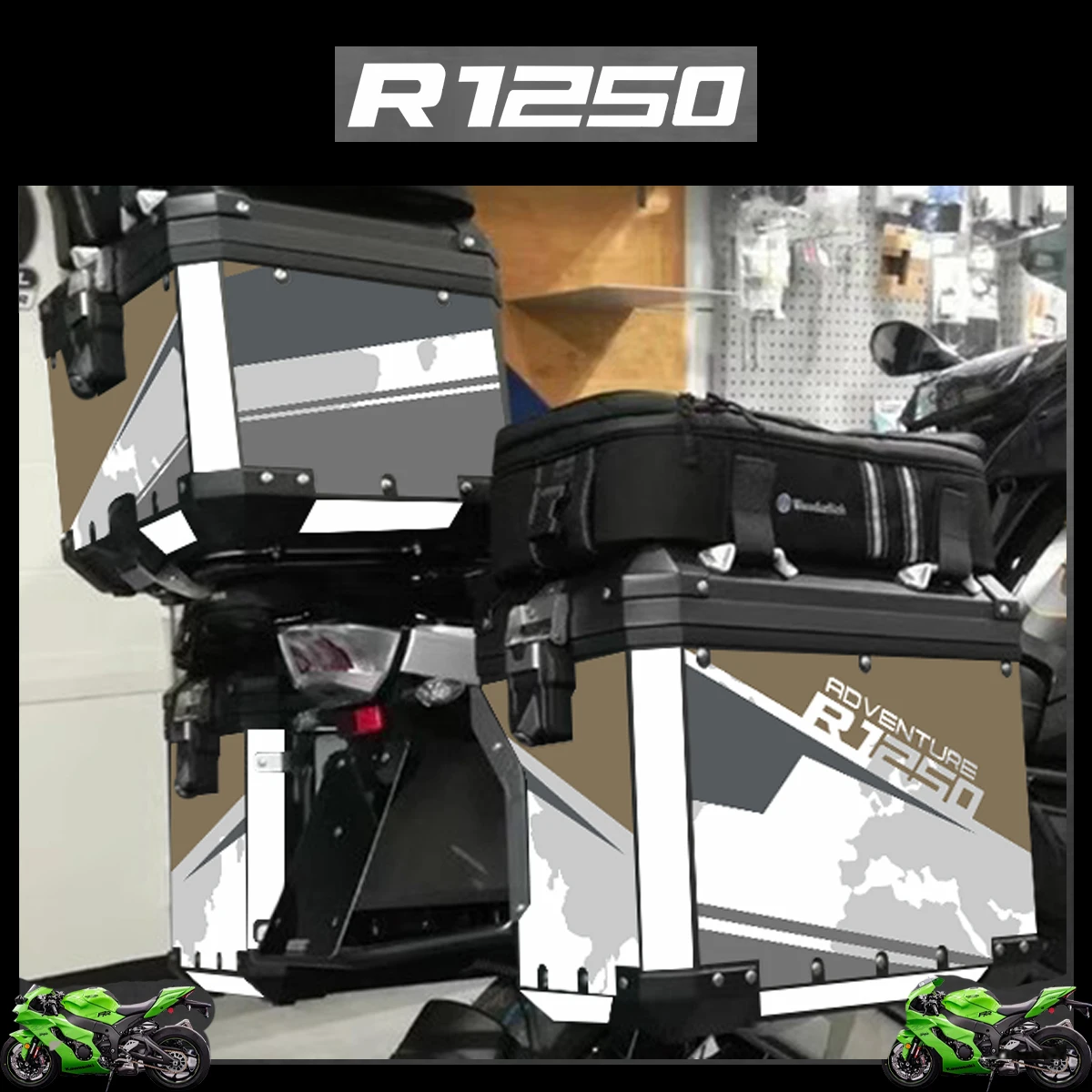 Motorcycle Stickers For BMW R1250GS R1250 GS 2004-2023 2022 2021 ADV Decorative Alloy Box Sticker Decal Set aluminium pannier