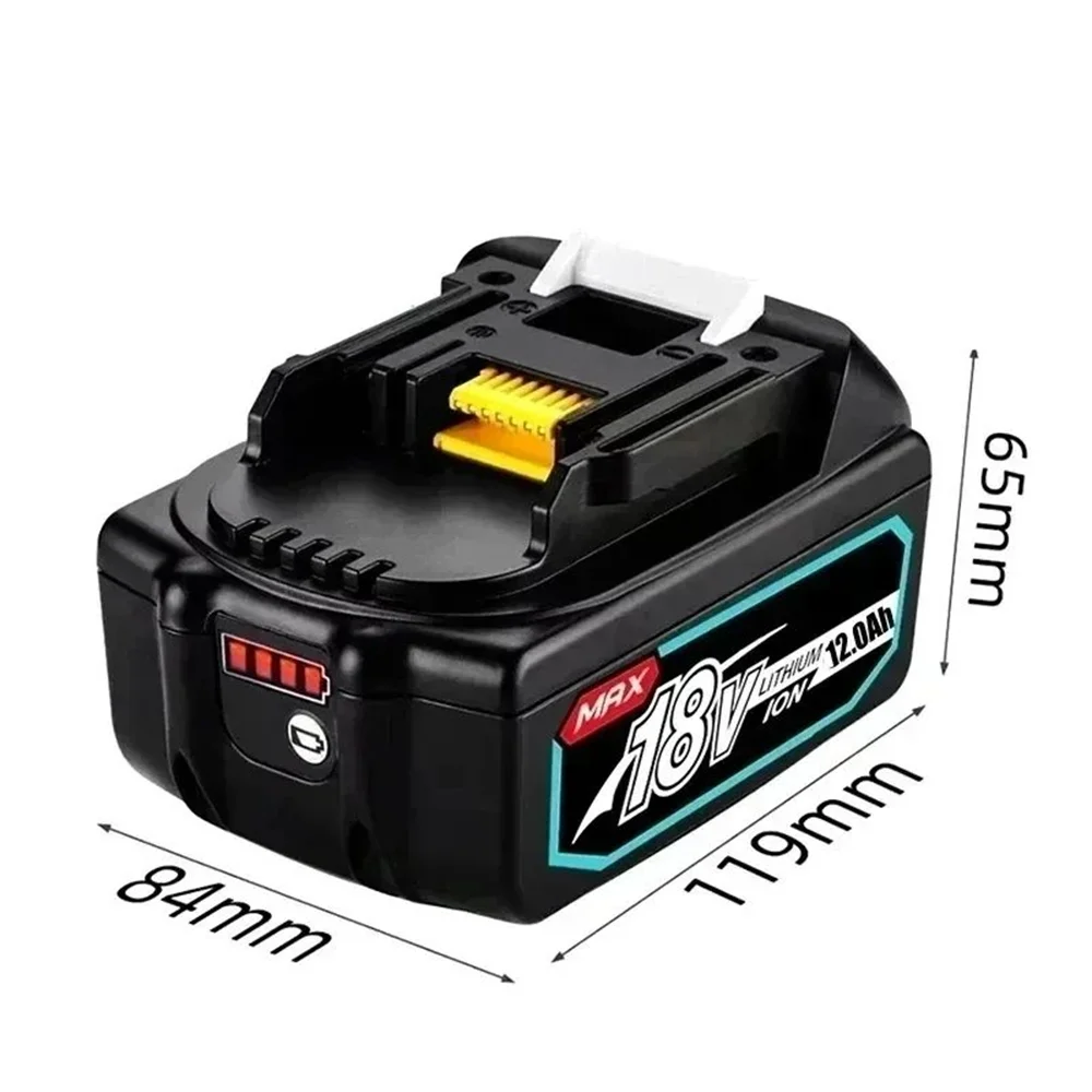 WIth LED Charger BL1860 Rechargeable Battery 18V 12000mAh Lithium Ion for Makita 18v Battery 12Ah BL1840 BL1850 BL1830 BL1860