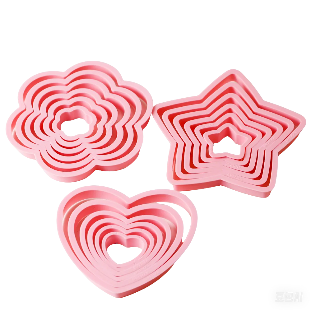 1 zestaw/3 zestawy różowe serce gwiazda kwiat Cookie foremka do ciastek szablon formy zestaw narzędzi do pieczenia w kuchni