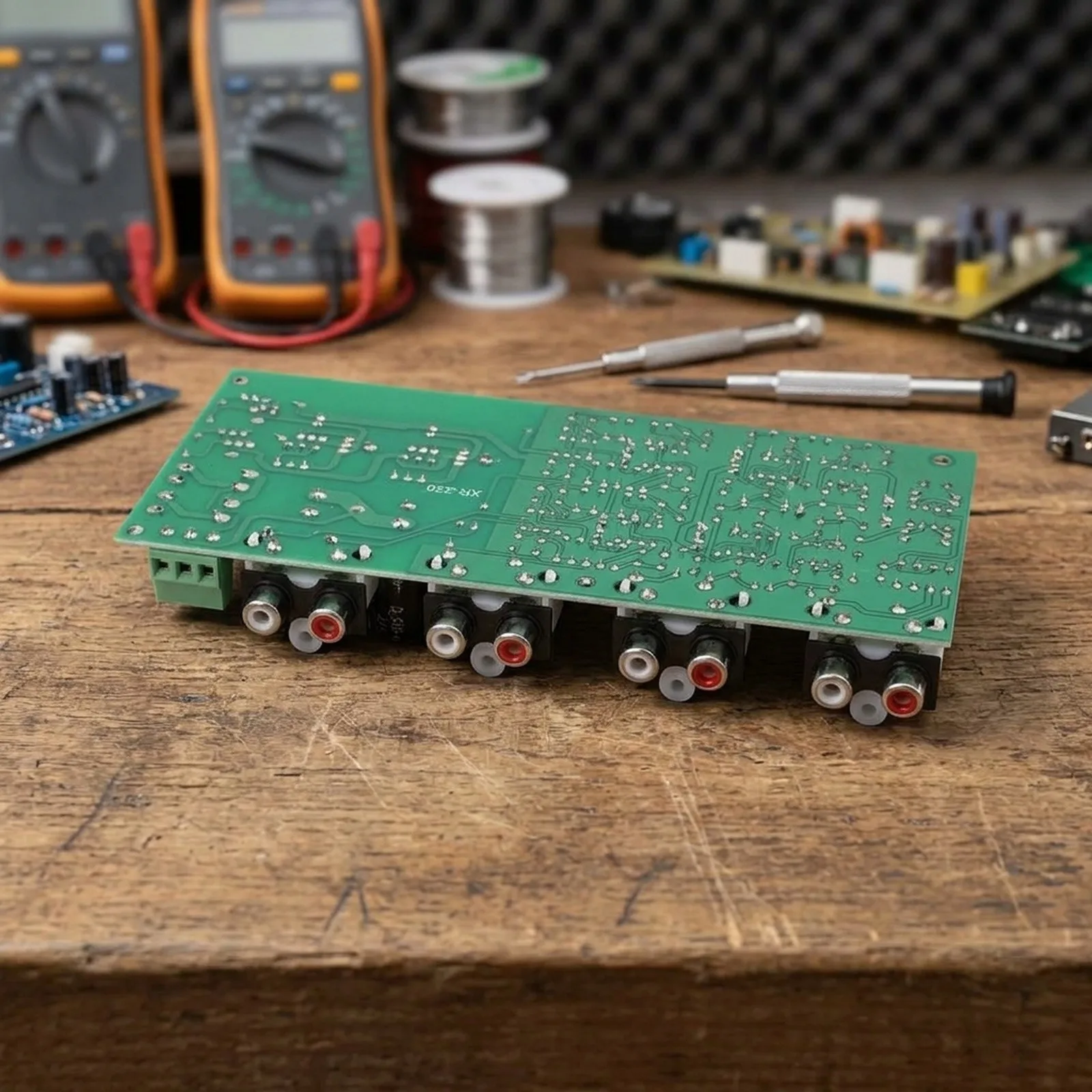 Adjustable Three Way Electronic Frequency Board with Replaceable Crossover Points and Six Channel Output for Audio Customization