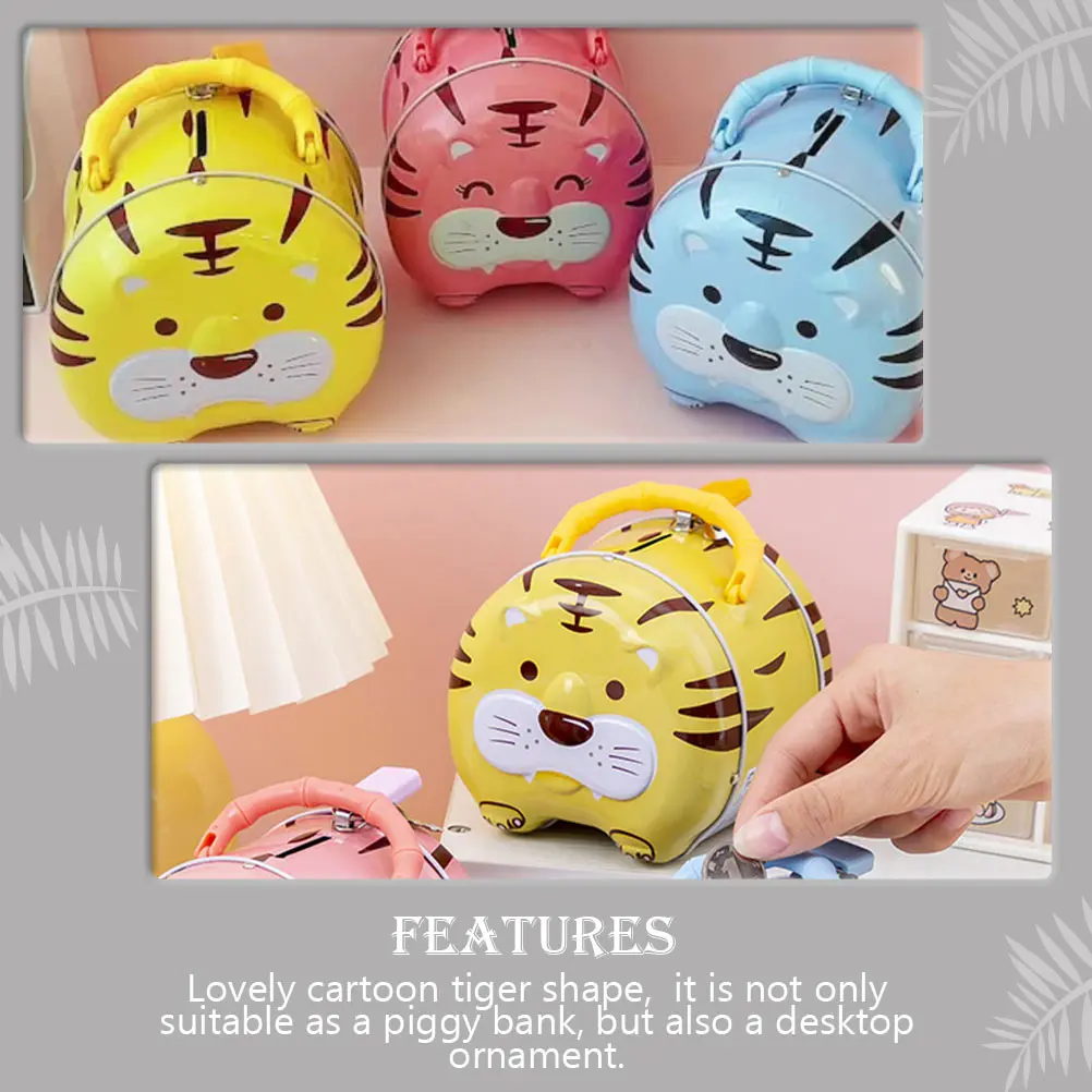虎の形の貯金箱 ミニ貯金箱 子供用 卓上貯金箱 かわいい動物デザイン キッズ貯金ギフト