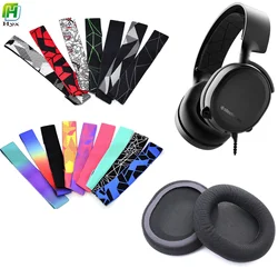 HYX For SteelSeries Arctis 3 5 Over-Ear Gaming Headset Earpads Foam Ear Cushion Foam Pad Replacement Elastic Headband Beam