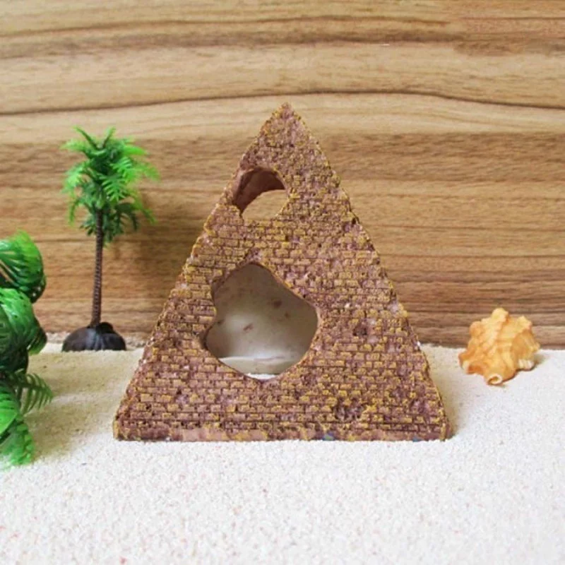 3 size Aquarium Ornament Landscape Simulation Pyramid Shrimp Fish Shelter Fish Tank Decor Egyptian Decor