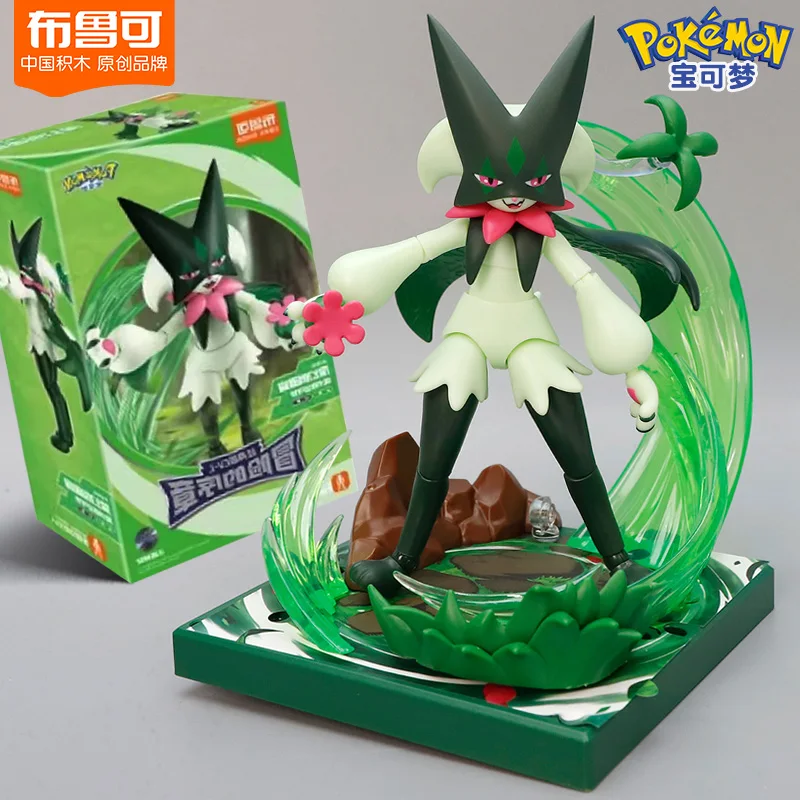 포켓몬 엘프 피규어 장난감 피카추 Riolu Charizard 빌딩 블록 Greninja Sprigatito 조립 장난감 어린이 애니메이션 컬렉션 선물