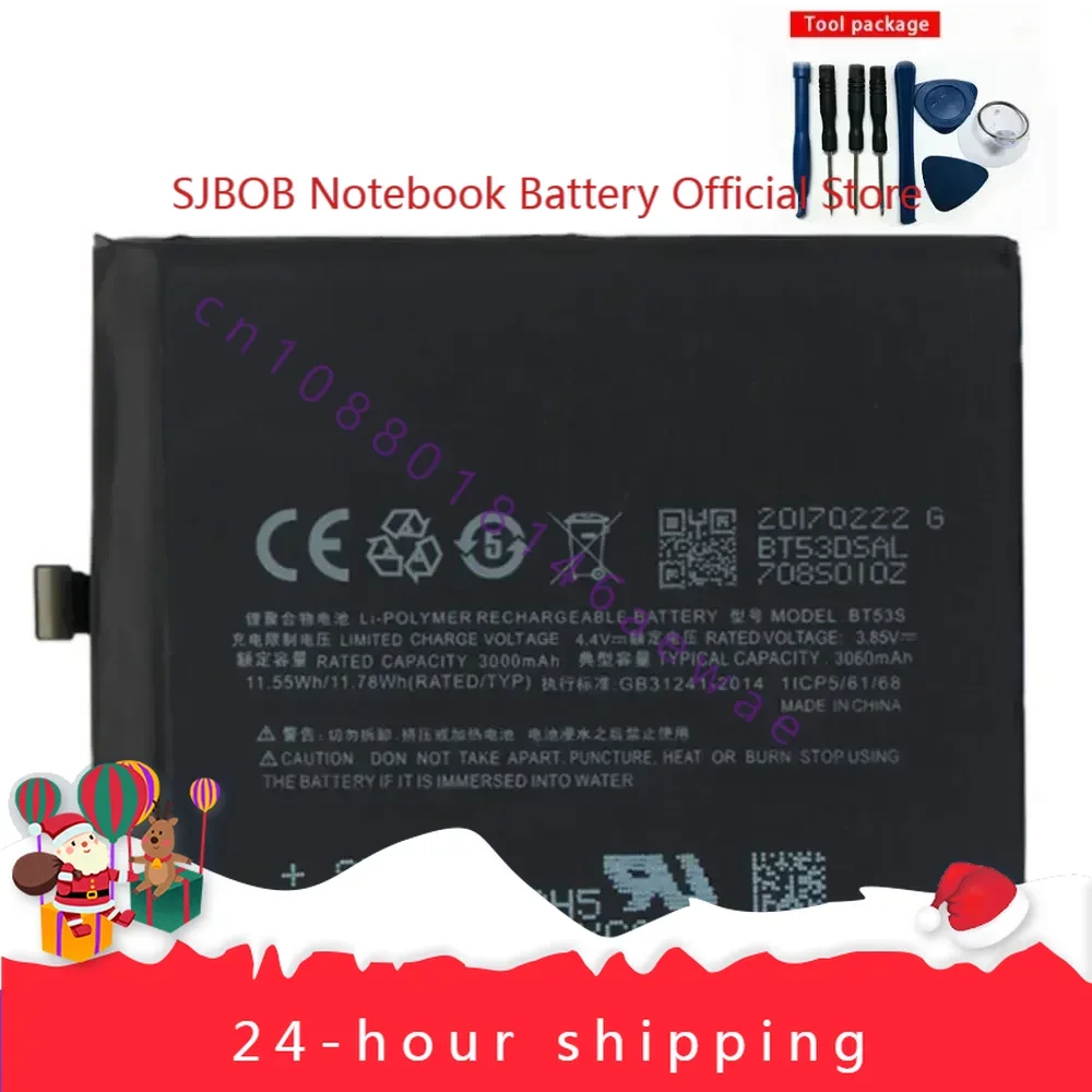 BT53S battery 3060mah  3.85v 11.78wh for Meizu PRO6s batteries+tools