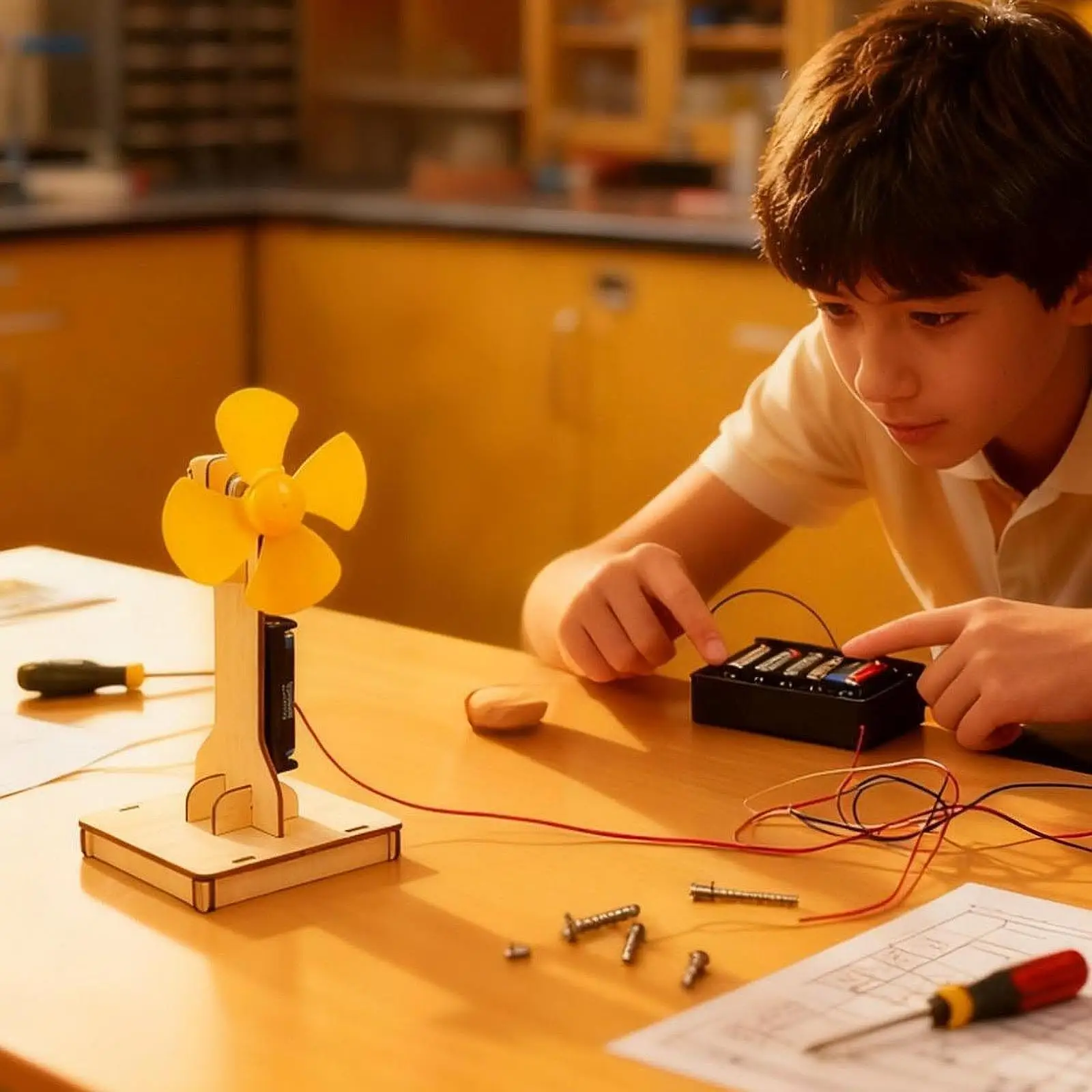 

DIY Fan Material Kit Science Experiment Projects for Children Boys Girls