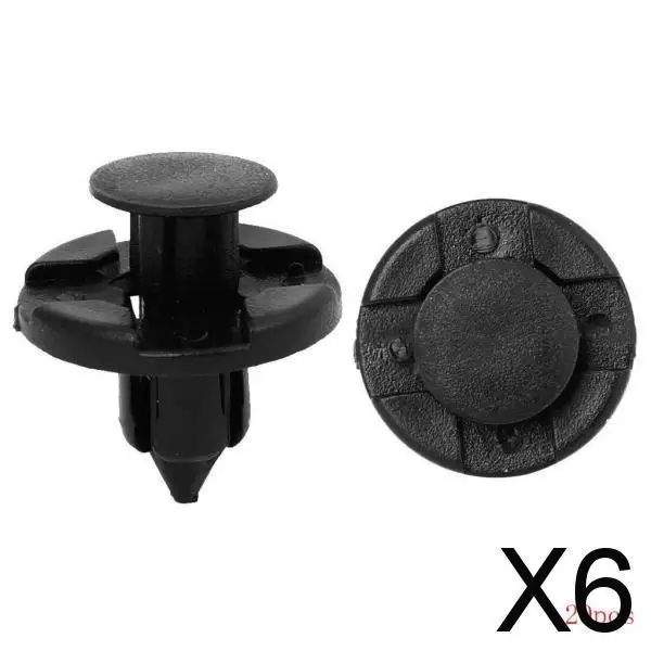 4-6pack 20pcs 8mm Hole Rivet Fastener Mud Flaps Bumper Clips for