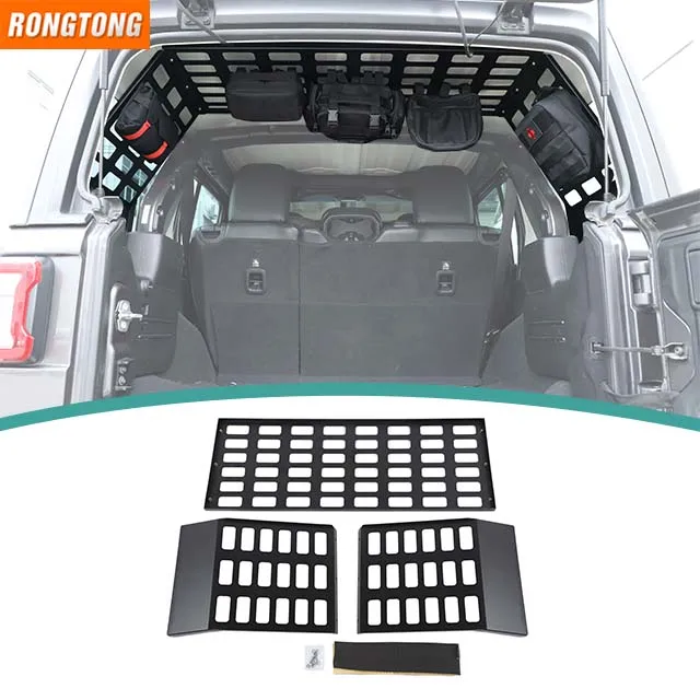 

Aluminium Alloy Rear Truck Luggage Rack Cargo Shelf Holder Four-door Version For Jeep Wrangler JL 2018+