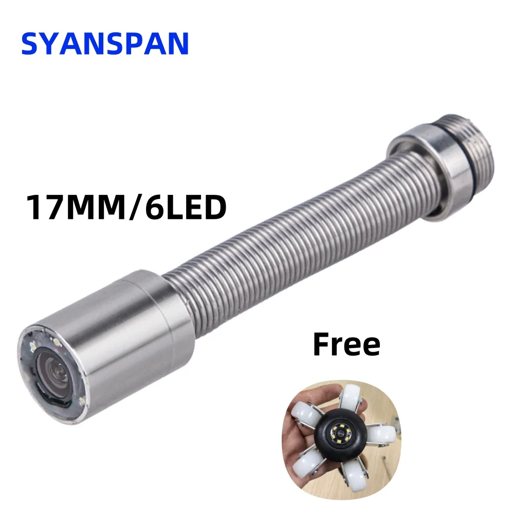 

SYANSPAN 17mm Pipe Sewer Inspection Camera Waterproof Drain Pipeline Inspection Replacement Camera with Protective Head Cover