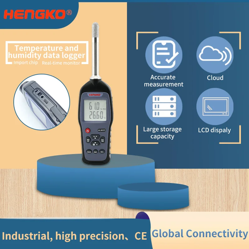 Industrial Wireless Data Logger Temperature Humidity Sensor Dew Point Meter Digital Thermo Hygrometer Thermometer Calibrator