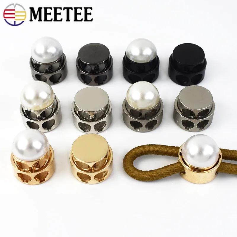 10 ชิ้นรอบโลหะล็อคสายไฟ Clamp คลิป Double Hole Stopper Buckles ฤดูใบไม้ผลิยืดหยุ่นปรับสาย Drawstring เชือก End ปุ่ม