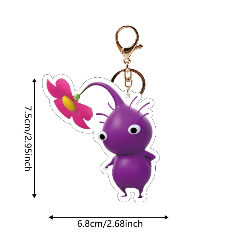 لعبة Pikmin الطرفية الكرتون لطيف الحياة دمية قلادة المفاتيح للنساء الفتيات الصداقة هدية سيارة الديكور المجوهرات المصنوعة يدويا #5