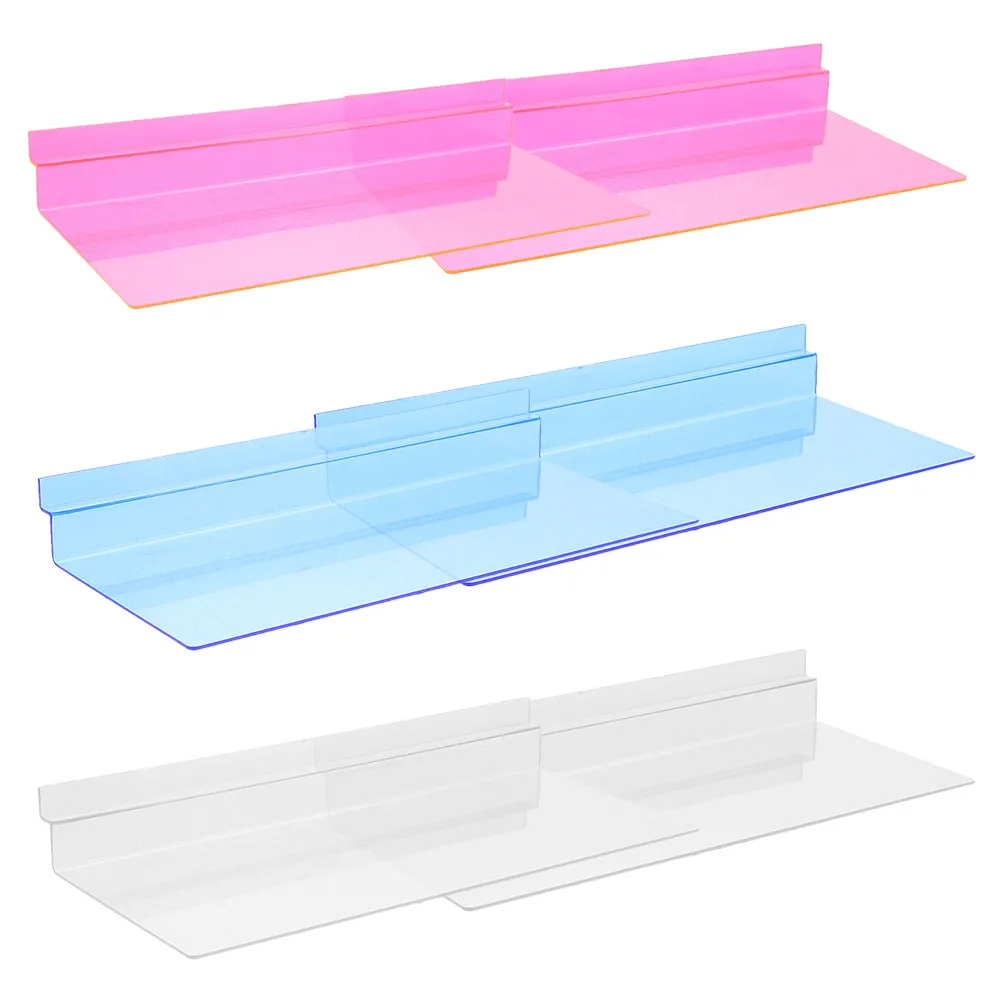 

6 Pcs Grooved Shoe Rack Display Shelf for Sneakers Heel Stand Holder Material Shelves