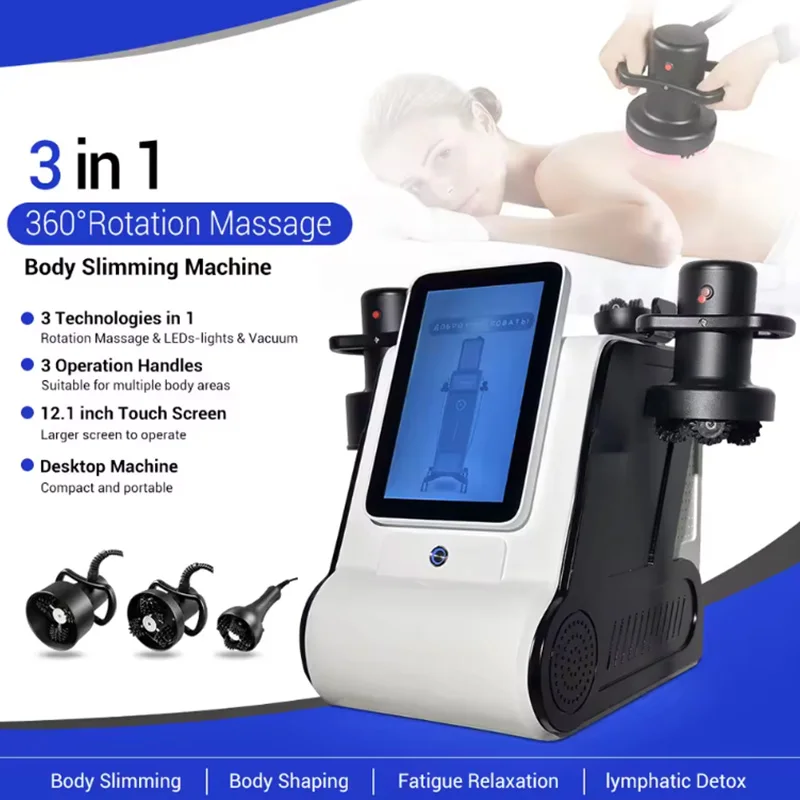 

3 In 1 Multifunctional Beauty Slimming Negative Pressure Body Shaping Device 360 Rotating Vibration Roller Eliminates Cellulite