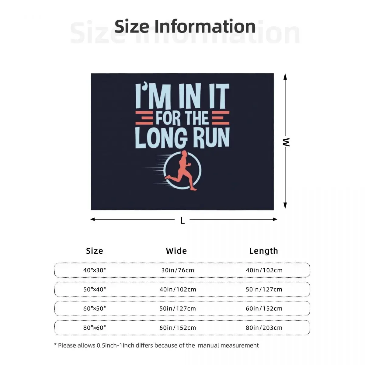 Runner Quotes Gifts - I'm In It For The Long Run Throw Blanket Designers Plaid on the sofa Loose Quilt Blankets