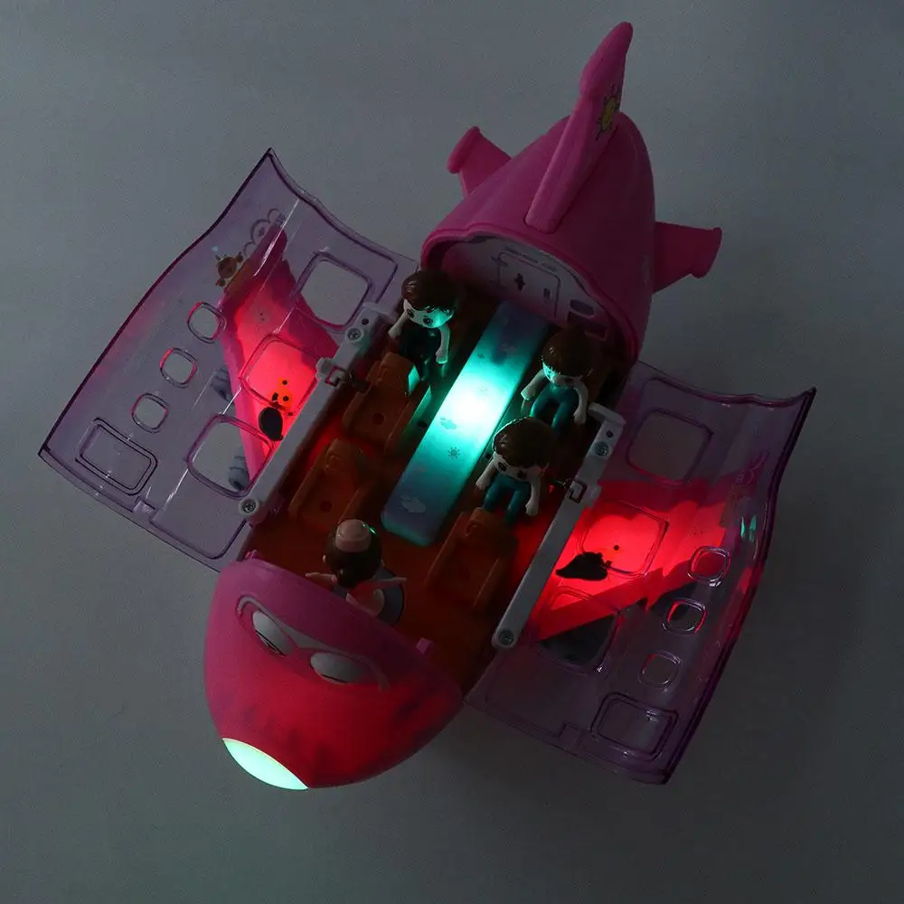 

Electric LED Lights Music Airplane Plastic Blue/Pink LED Plane Model LED Lights Music Aircraft Birthday Gift