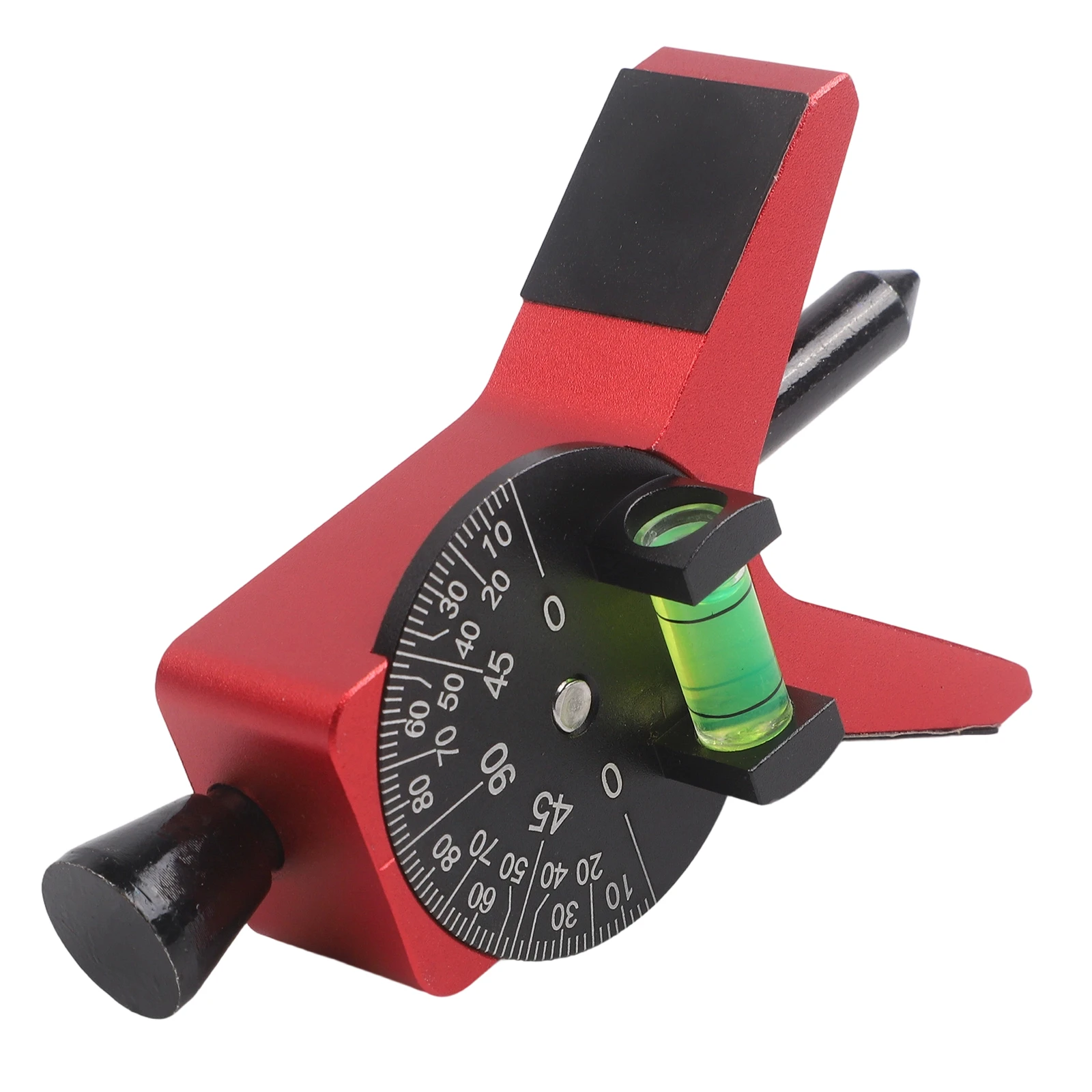 Pipe Center Locator Magnetic Pipe Center Finder Tool Y-Shape Pipefitter Gauge With Adjustable Bubble Protractor Measure