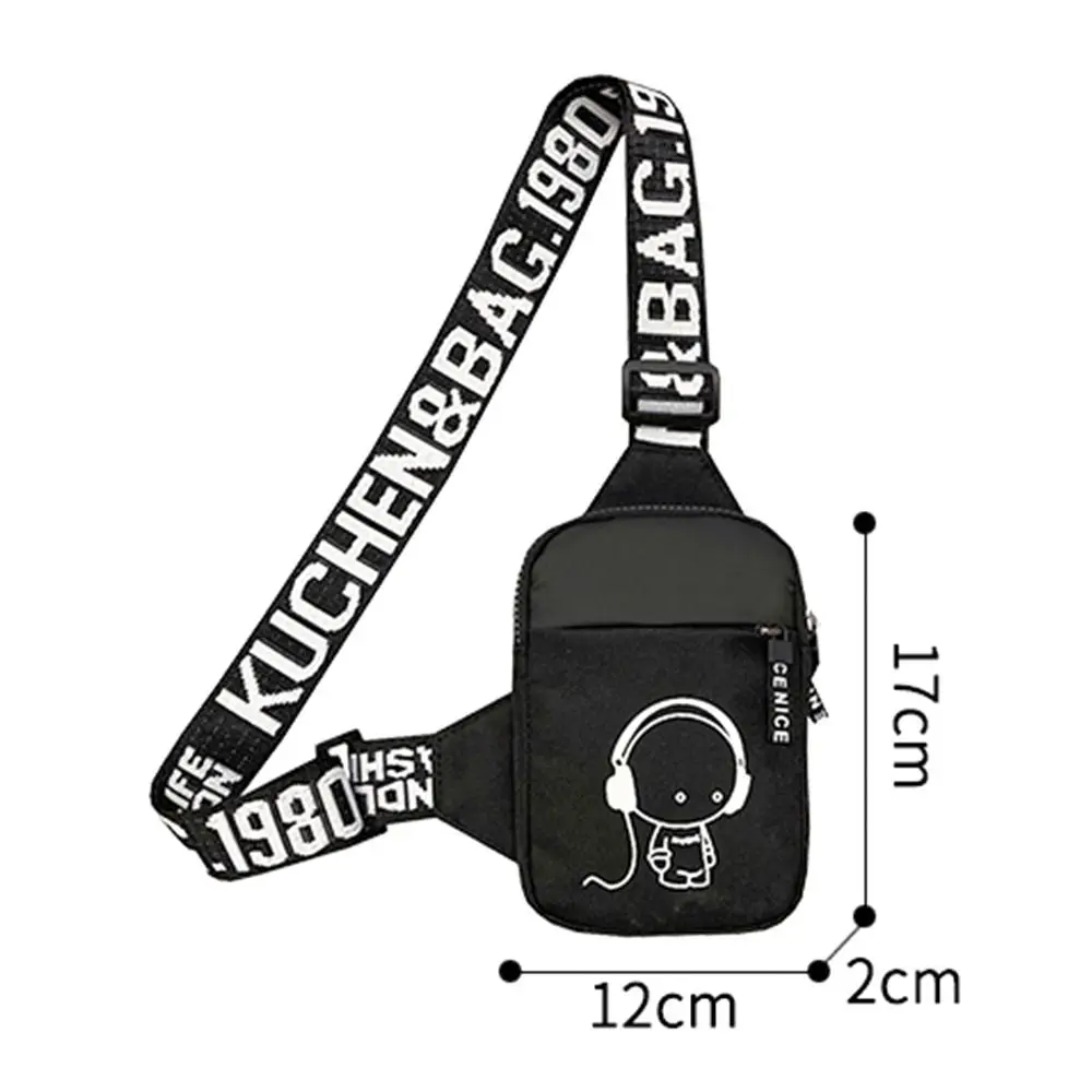 Crossbody Shoulder Bag Durable Square Waterproof Sport Bag Small Nylon Cloth Messenger Bag Men Women