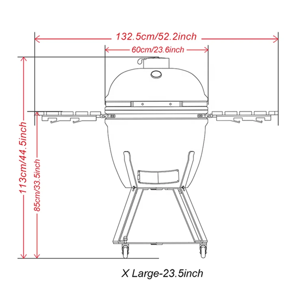 SEB KAMADO Horno Slovenia Asadores De Puerco Big Xl Green Color  Shaped Outdoor Kitchen Bbq Parrilla De Ceramic Para Barbacoa