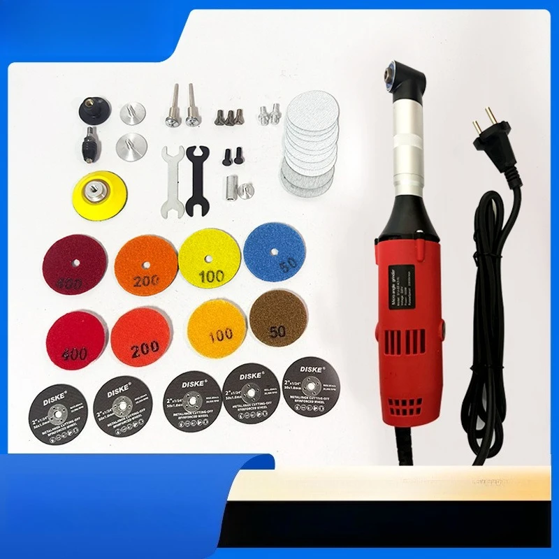

Speed Regulation 90 Degrees Electric Elbow Tile Abrasive Tool Polishing Hand Grip Small Electric Grinder Car Refurbishment Tool