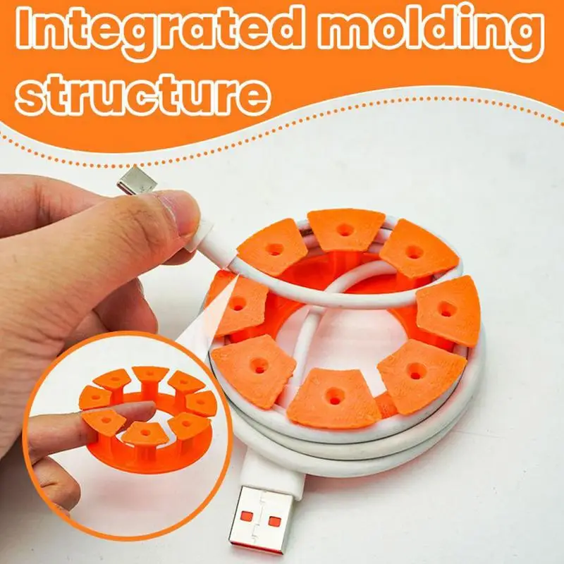 منظم الحبل لسماعات الأذن وكابل الشحن، حامل لف الأسلاك المحمول، منظمة حفظ لطاولة السرير في الخزانة