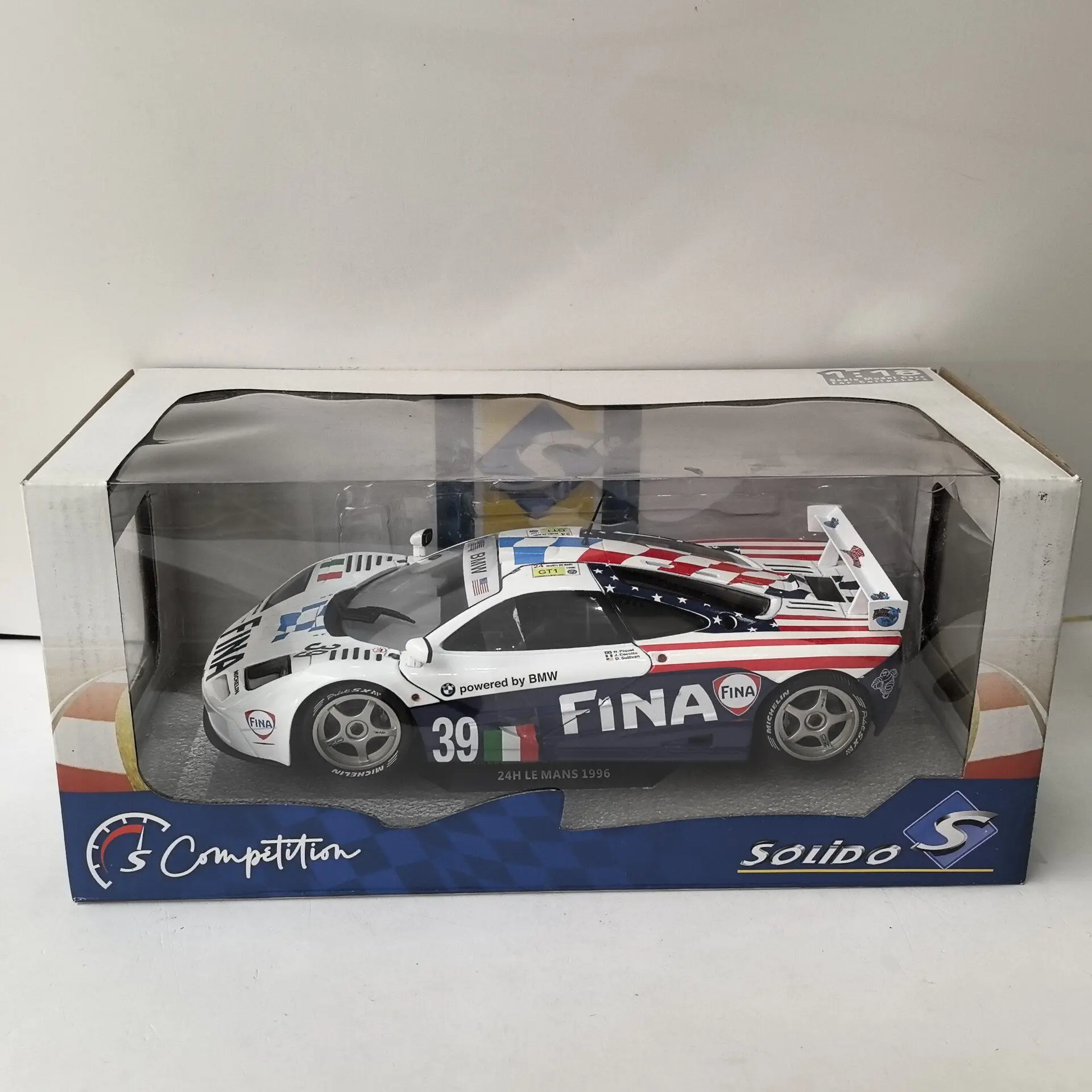 

Diecast SOLIDO 1/18 Scale MCLAREN F1 GTR 1996 24H LEMANS # 39 Racing 41 Alloy Car Model