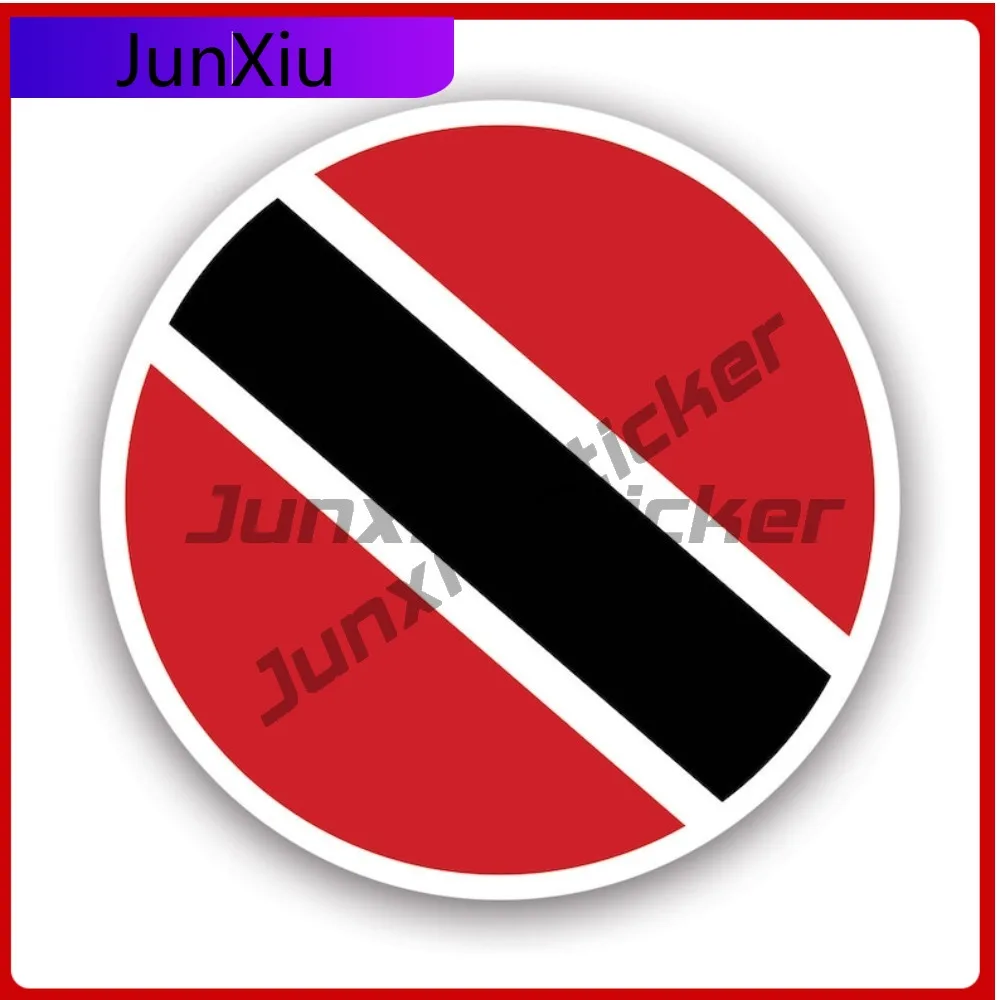 

Round Trinidadian Flag Sticker Waterproof Outdoor Cute Bumper Waterproof Vinyl Decal For Laptops Outdoor Unique Creative Sticker