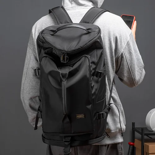 Imagen 2 del producto Bolso de hombro de viaje grande para hombre, Mochila deportiva impermeable, paquete de equipaje para exteriores, Mochila tipo cubo para viaje, Mochila con función XA380C