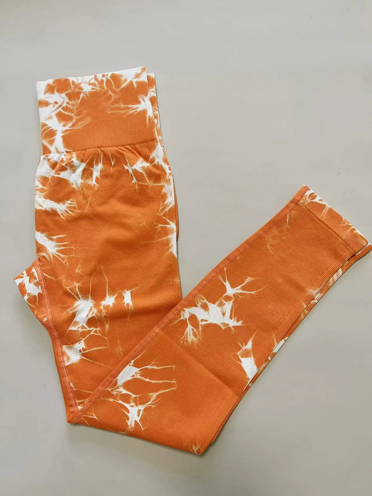 Frauen Athletische Tie Dye Gym Leggings Butt Lifting Workout Dicke Elastische Yoga Hosen Fitness Sport Hohe Taille Training Strumpfhosen – Detail 9