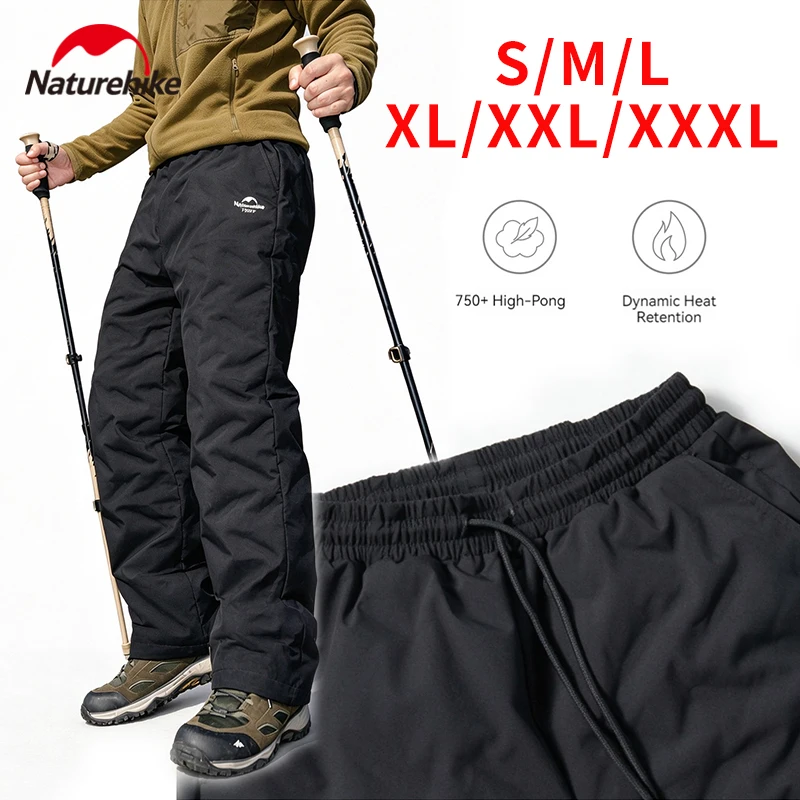 Naturehike 750FP White DuckDown Pants Ultralight Warm Winter Snow Trousers Waterproof Ski Pants Outdoor Camping Hiking Windproof