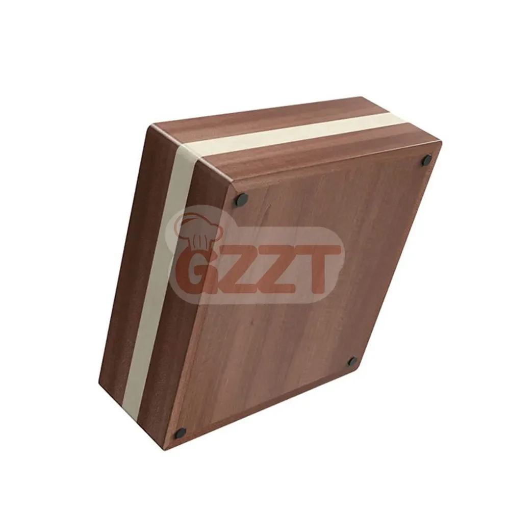 Customized The New Walnut Birch Base Coffee Grounds Storage Box Suitable for 49-58Mm Portafilter Wooden Coffee Knock Box