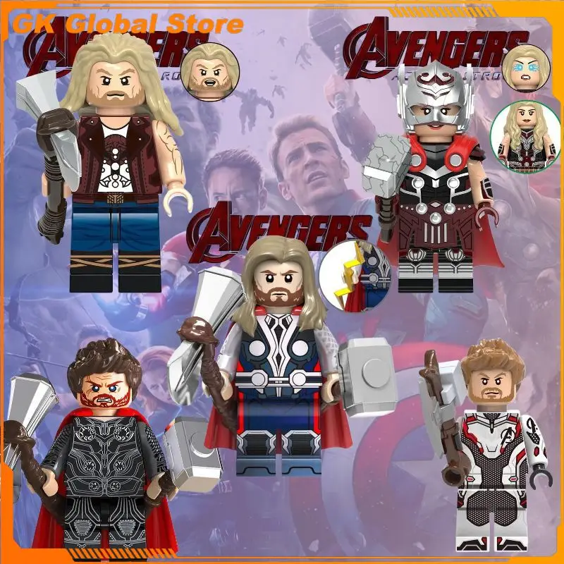 

New 5cm Movie Figure The God of Thunder Perimeter Model Advanced Building Blocks Desktop Decoration Ornaments Kids Gifts Toys