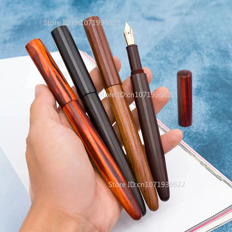 

Новая полностью деревянная винтажная перьевая ручка из сандалового дерева, наконечник 0,5 мм, прямой наконечник для студентов, практики письма, офиса, бизнес-подарок, канцелярские принадлежности