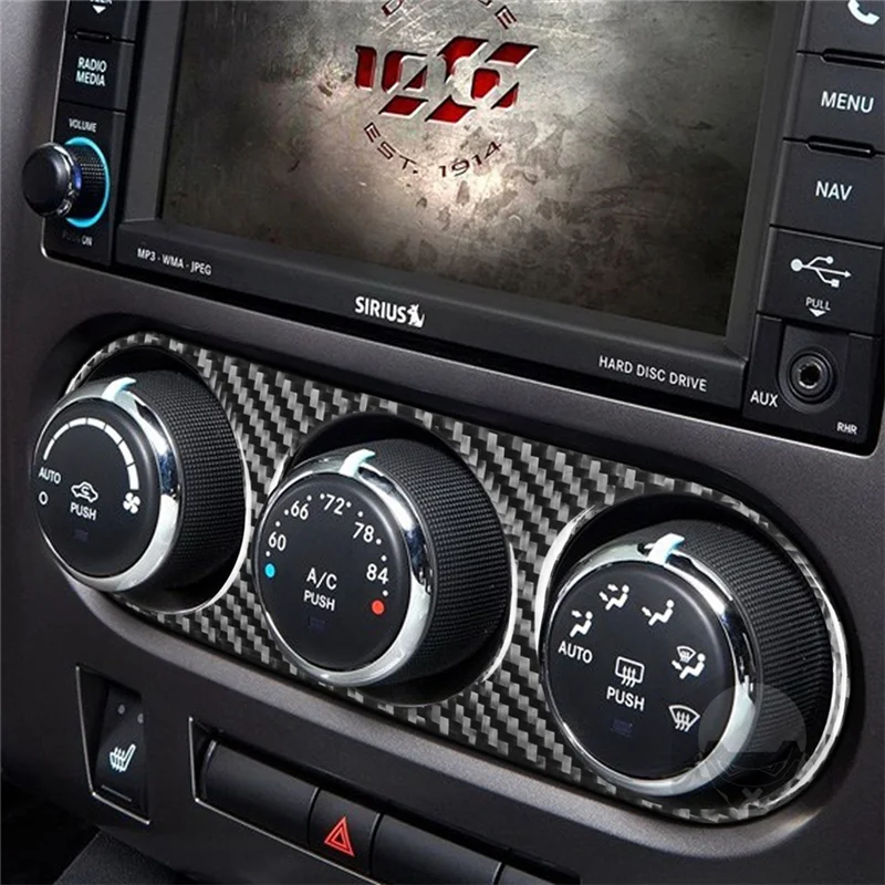 

Наклейка на кнопку кондиционера автомобиля из углеродного волокна для Challenger 2008, 2009, 2010, 2011, 2012, 2013, 2014, аксессуары