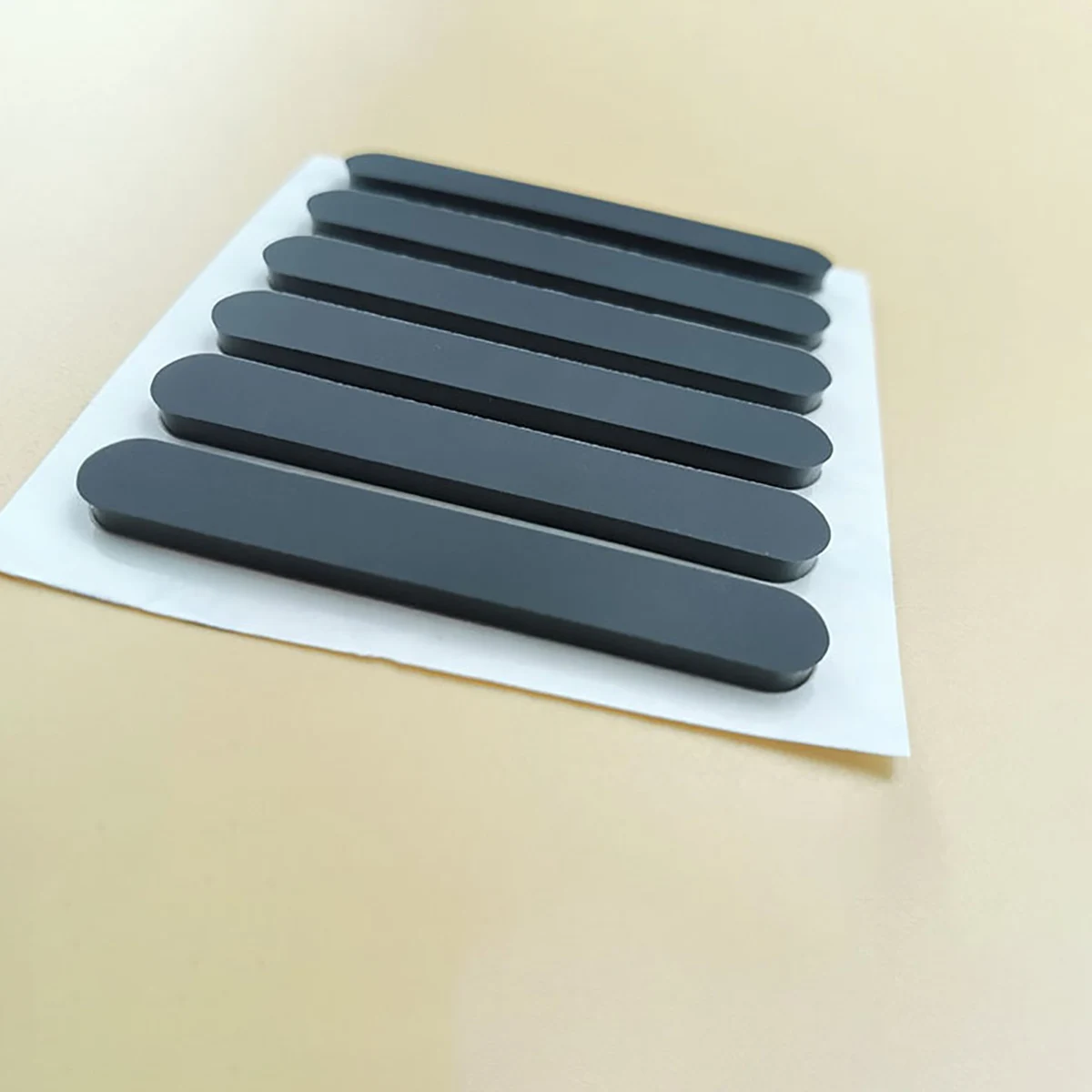 4Pc × 25-160mm Length Self Adhesive Silicone Rubber Oval Mat Cabinet Equipment Anti-slip Feet Pad Floor Protectors Width 8-20mm