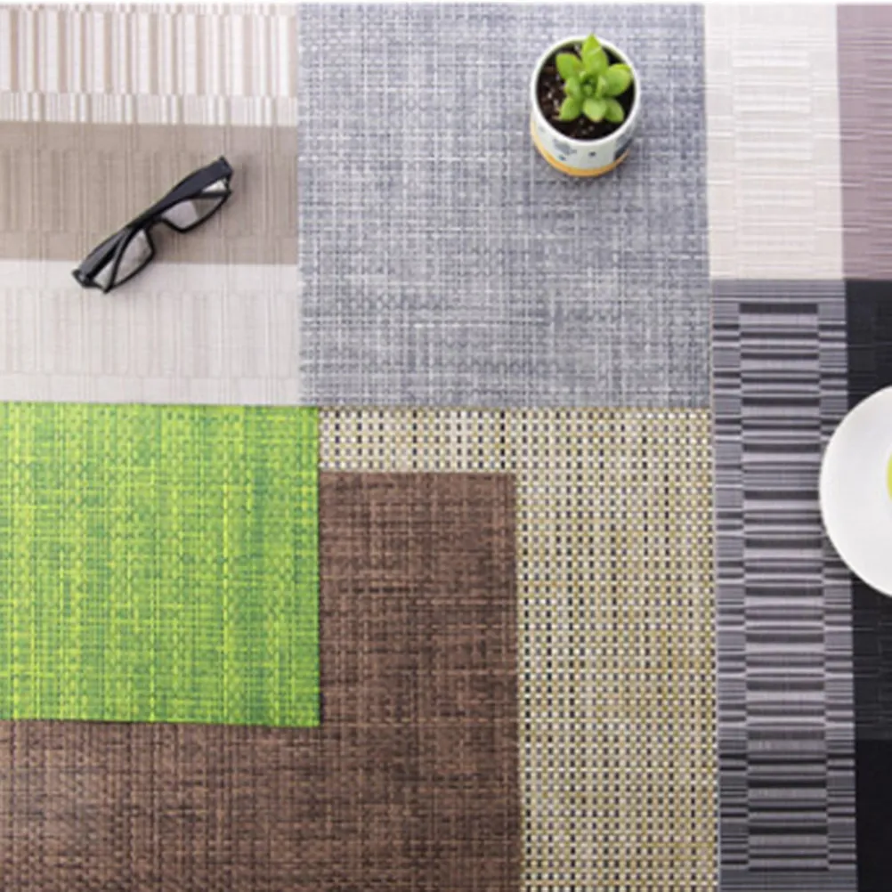 1Pcs Premium PVC Insulation Table Mat Heat Resistant Flexible Roll-Up Easy Clean Rectangular Placemat for Restaurant Tableware